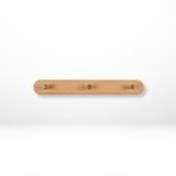 Elegant Wooden Coat Hooks for Wall with Brass Accents