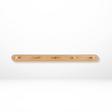 Elegant Wooden Coat Hooks for Wall with Brass Accents