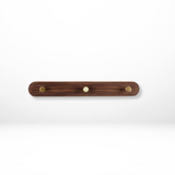Elegant Wooden Coat Hooks for Wall with Brass Accents