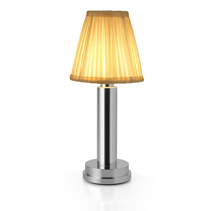 Elma - Cordless Fabric Table Lamp with Touch Control, Battery Operated Bedside Lighting