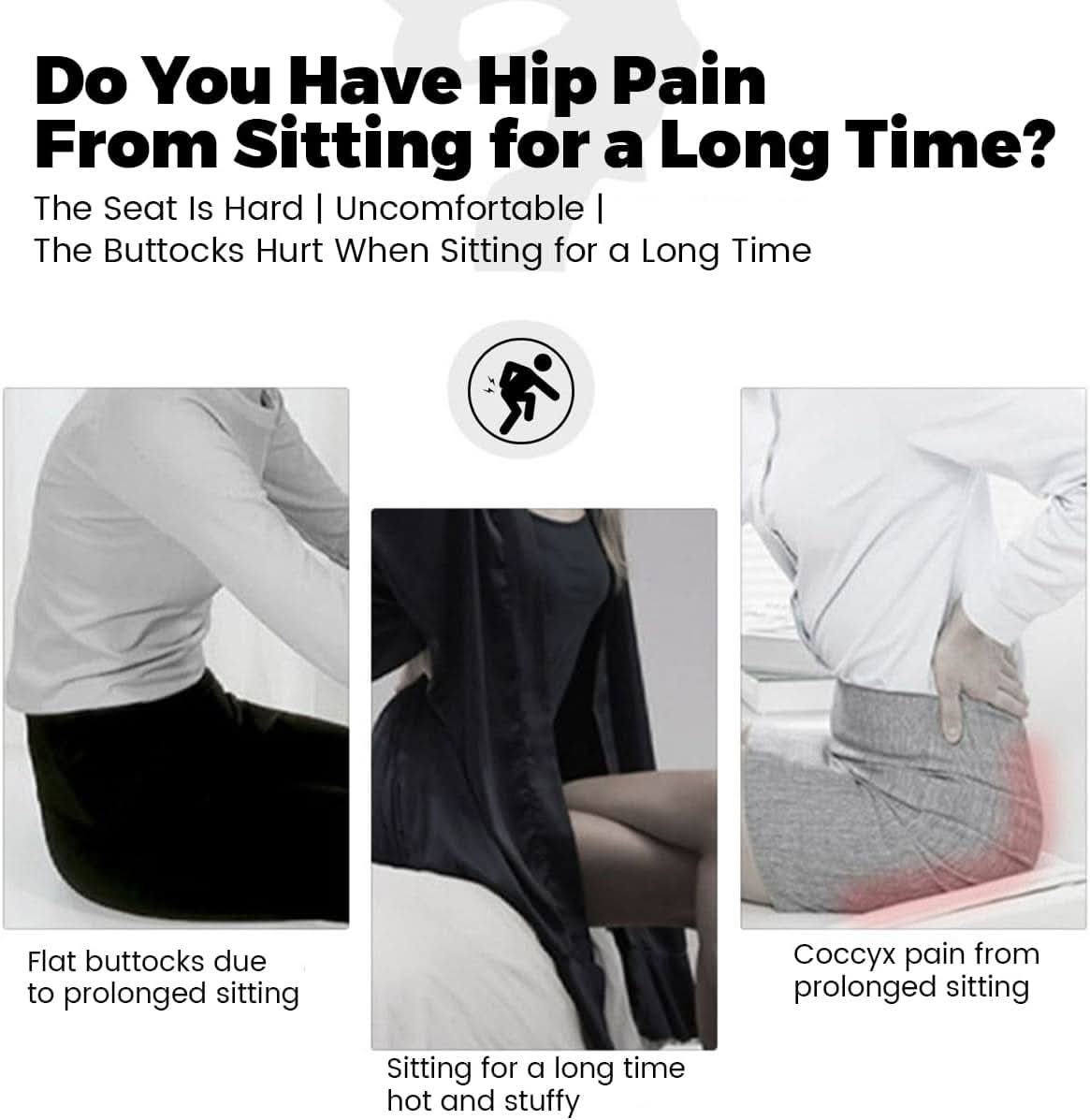ErgoComfort Pad - Memory Foam Seat Cushion for Posture Support