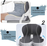 ErgoComfort Pad - Memory Foam Seat Cushion for Posture Support