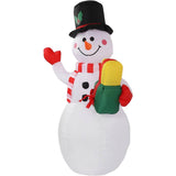 Festive Inflatable Snowman with LED Lights - 5 Feet Tall