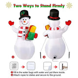 Festive Inflatable Snowman with LED Lights - 5 Feet Tall