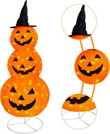 Festive Pumpkin Outdoor Decoration with 100 LED Lights