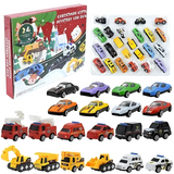 Festive Toy Car Advent Calendar - 24 Mini Vehicles for Kids