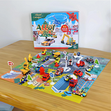 Festive Toy Car Advent Calendar - 24 Mini Vehicles for Kids