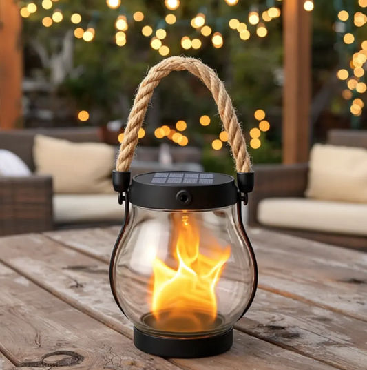 Fire Seed - Outdoor Solar Lantern with Light Sensor & USB Charging