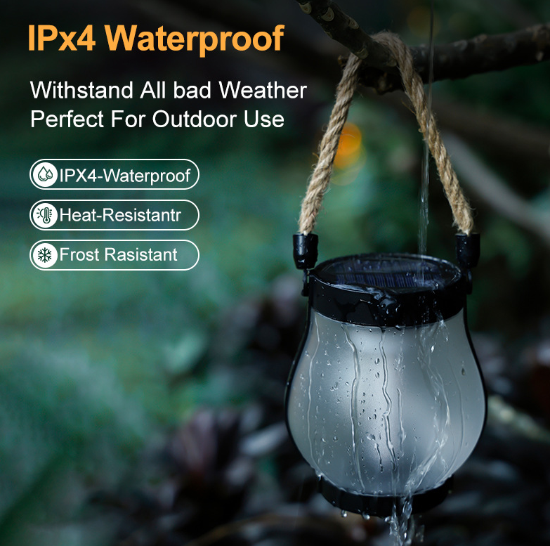 Fire Seed - Outdoor Solar Lantern with Light Sensor & USB Charging
