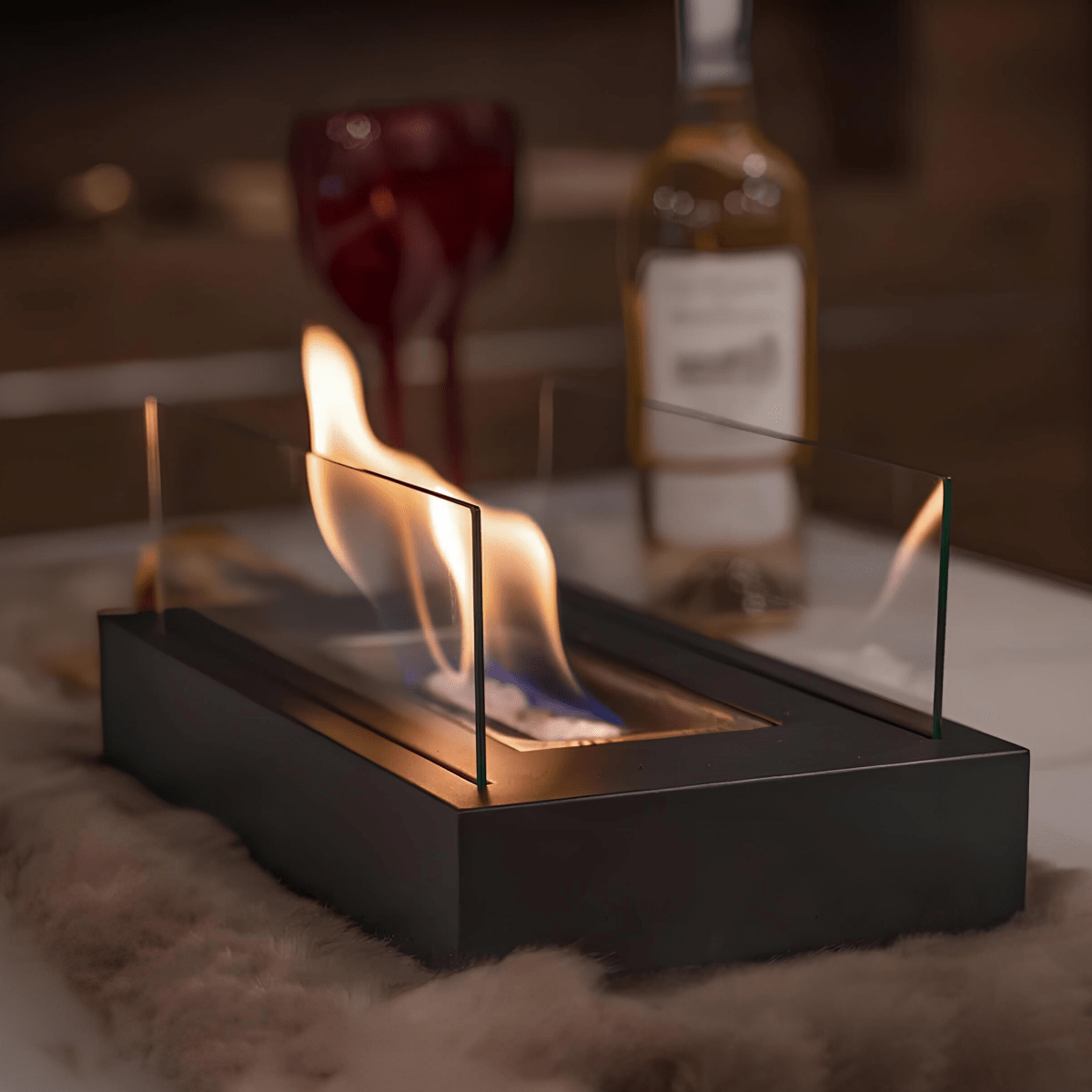 FlameGlow - Outdoor Fire Table & Table Top Fire Pit for Cozy Ambiance