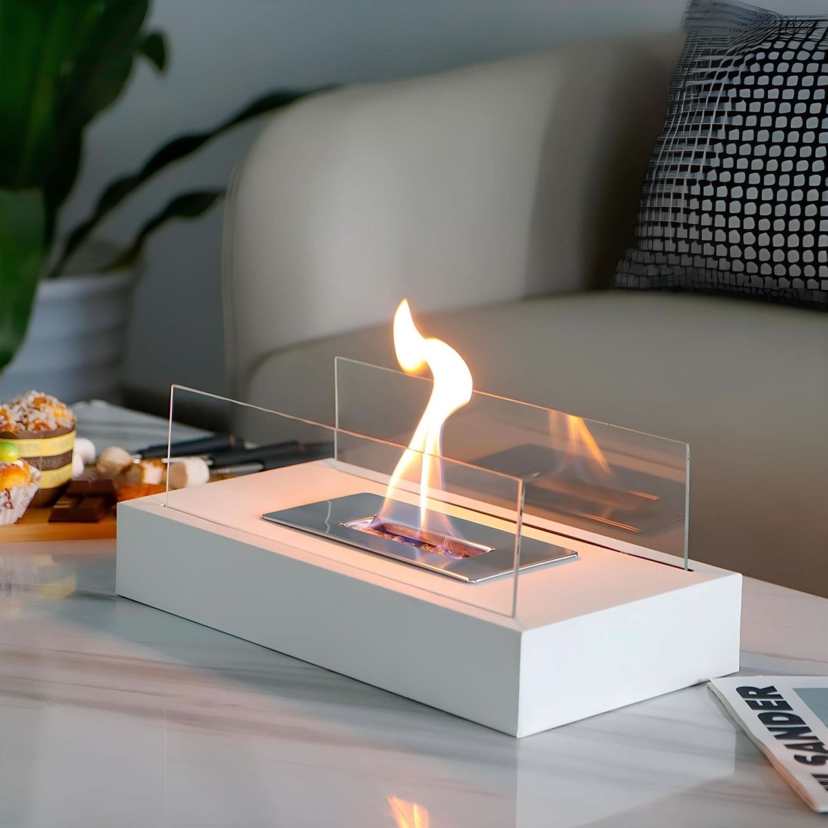 FlameGlow - Outdoor Fire Table & Table Top Fire Pit for Cozy Ambiance