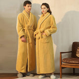 Flannel Winter Bathrobe for Men - Adjustable Sash Dressing Gown
