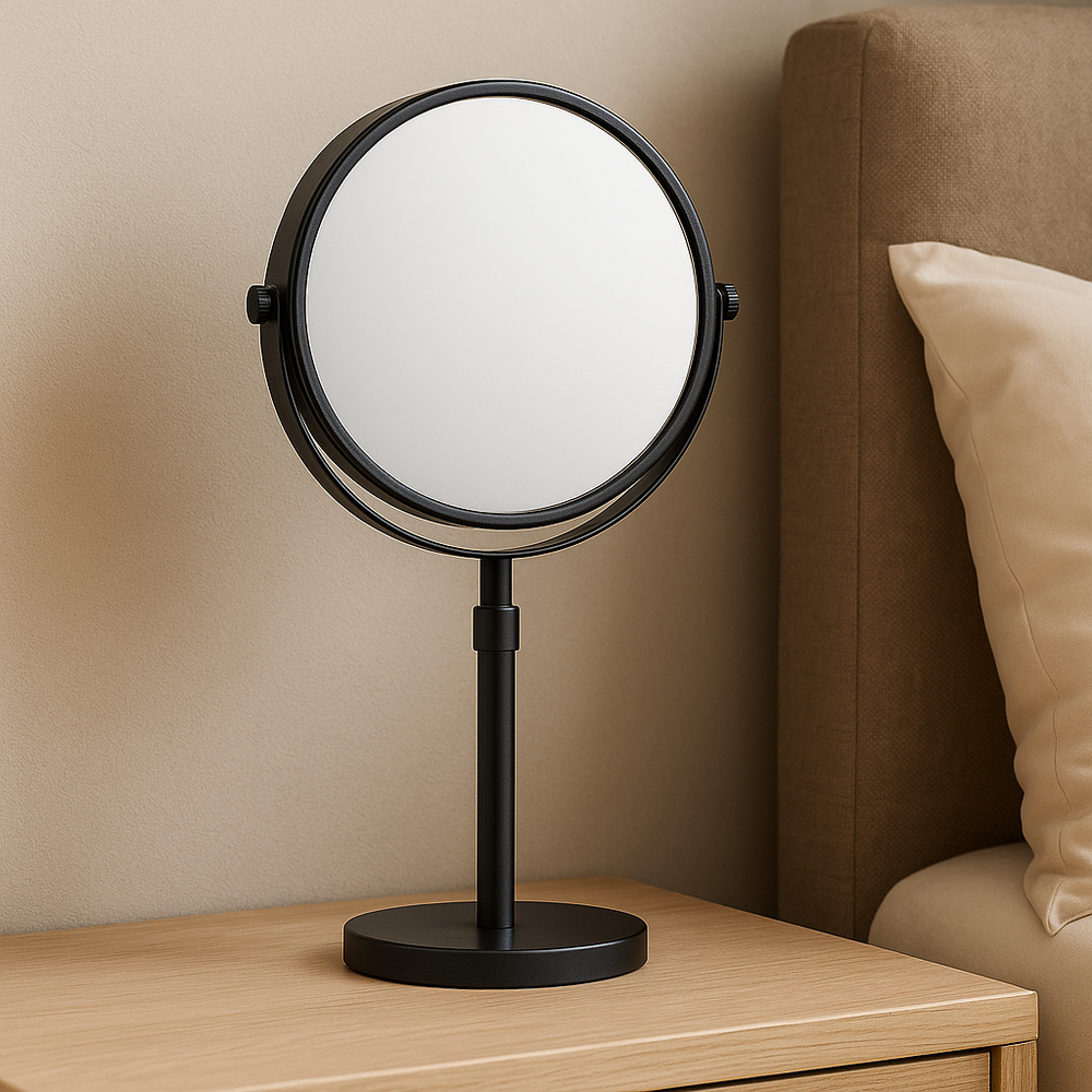 Flexy - Height-Adjustable LED Vanity Mirror with 10x Magnification