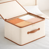 Foldable Storage Box with Lid & Handles for Organizing