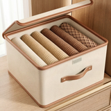 Foldable Storage Box with Lid & Handles for Organizing
