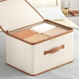 Foldable Storage Box with Lid & Handles for Organizing