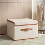 Foldable Storage Box with Lid & Handles for Organizing