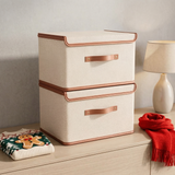 Foldable Storage Box with Lid & Handles for Organizing