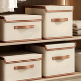 Foldable Storage Box with Lid & Handles for Organizing
