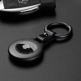 Genuine Leather AirTag Case with Durable Metal Holder