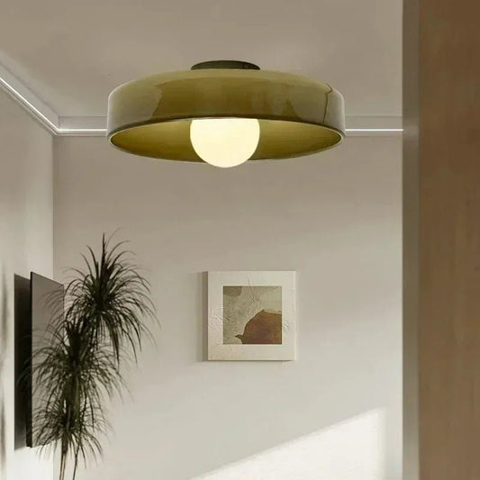 Glassglow - Nordic Glass Ceiling Lamp with LED Flush Light