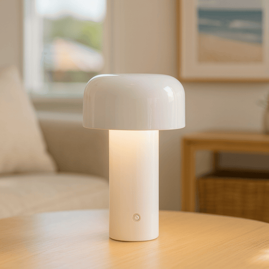 GlowCap Mini - Rechargeable Cordless Bedside Table Lamp with Touch Dimming