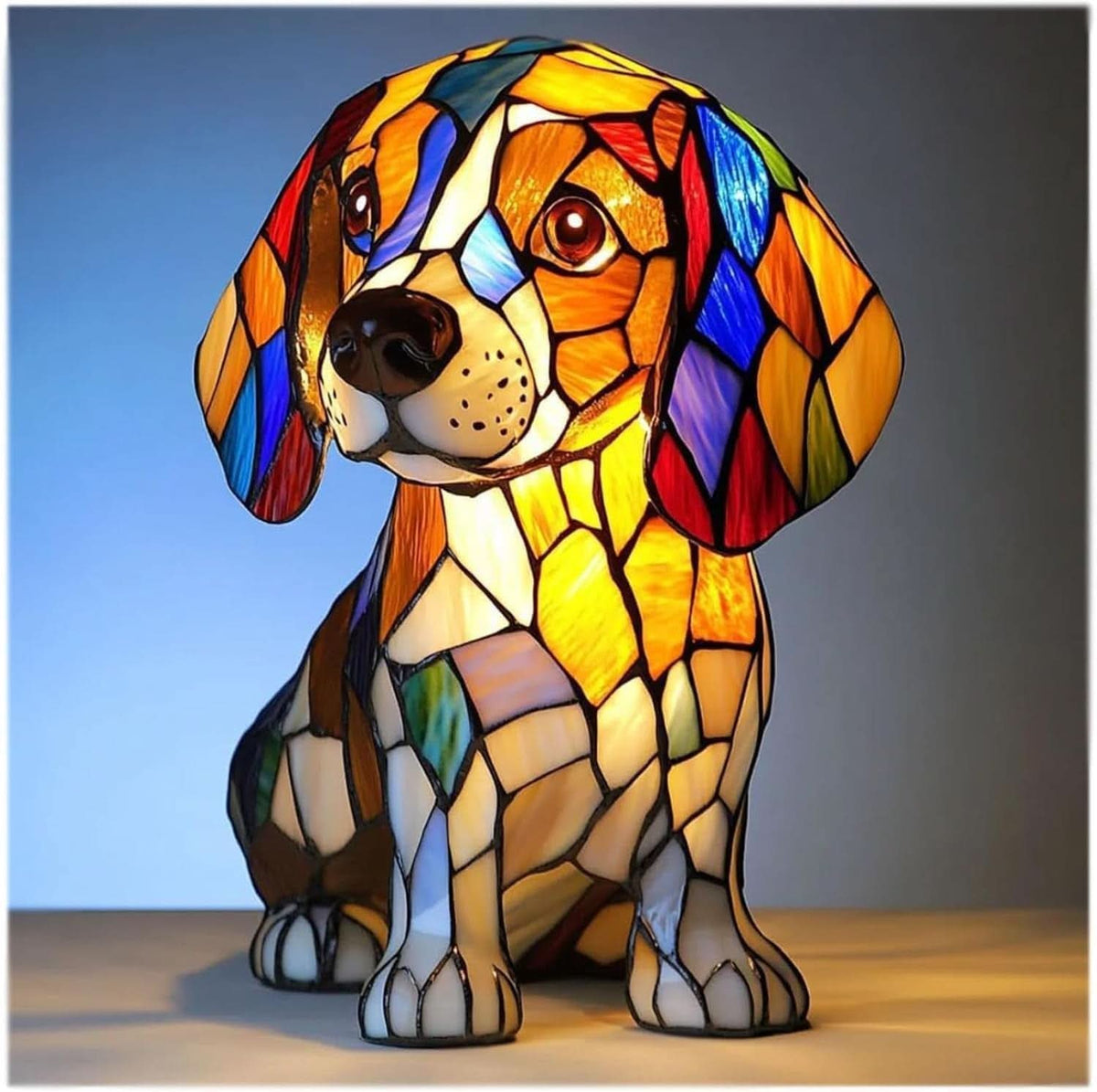 GlowPaws - Artistic Dog Lamp with USB Power for Cozy Lighting