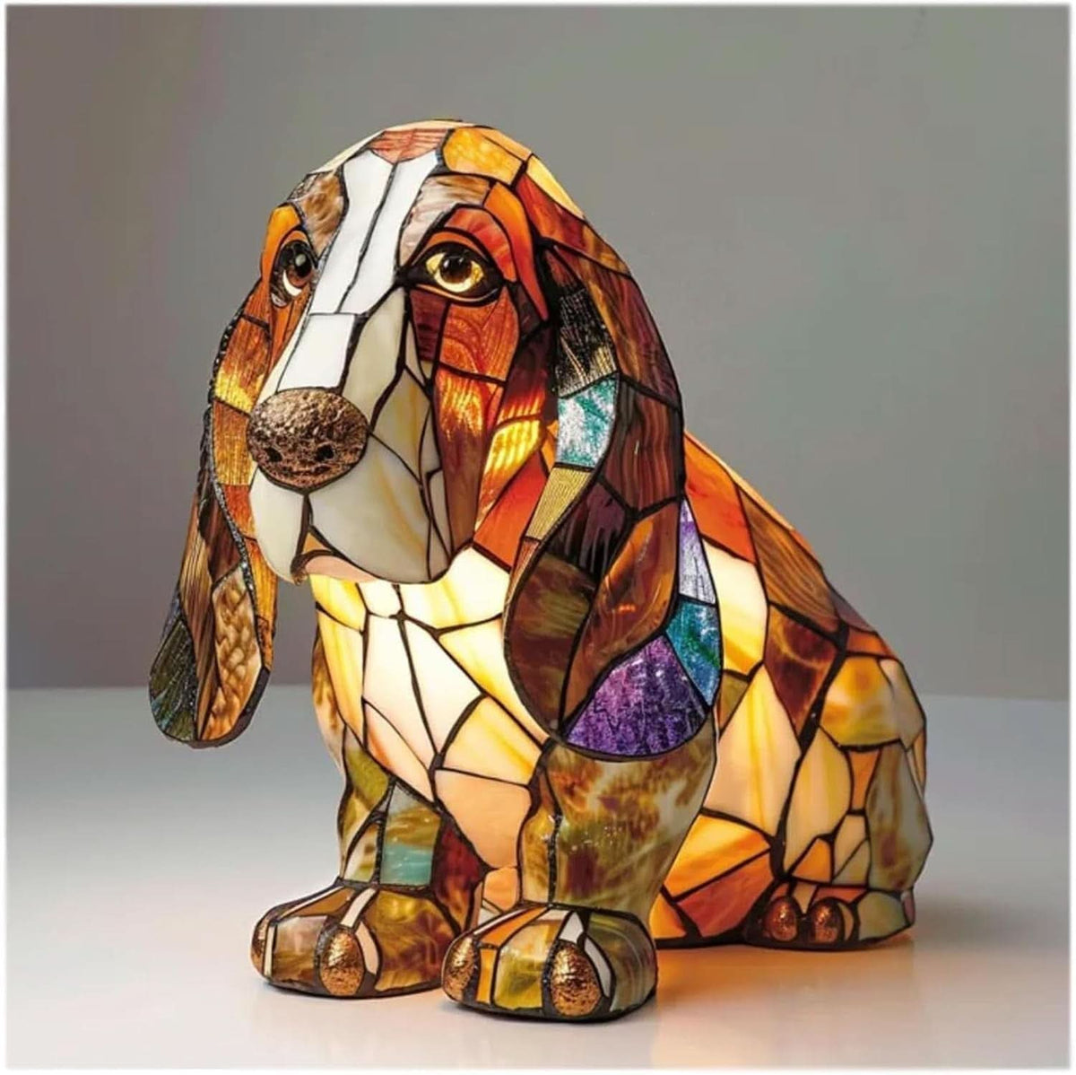GlowPaws - Artistic Dog Lamp with USB Power for Cozy Lighting
