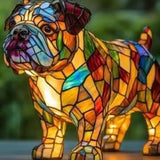 GlowPaws - Artistic Dog Lamp with USB Power for Cozy Lighting