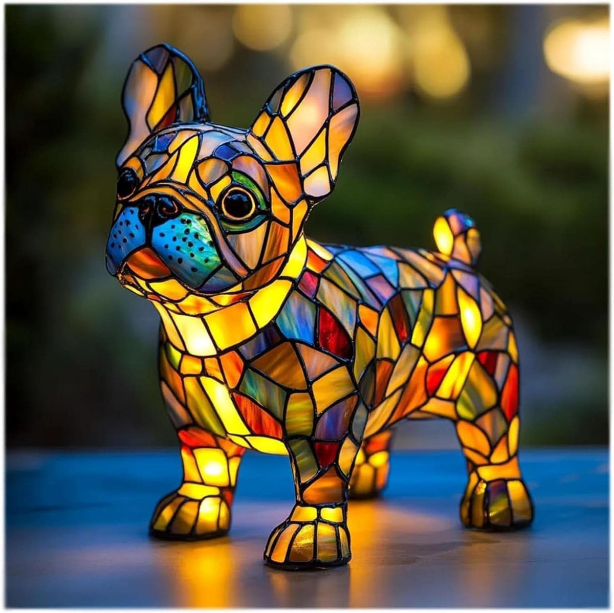 GlowPaws - Artistic Dog Lamp with USB Power for Cozy Lighting