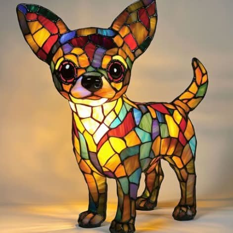 GlowPaws - Artistic Dog Lamp with USB Power for Cozy Lighting