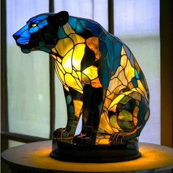 GlowPaws - Artistic Dog Lamp with USB Power for Cozy Lighting