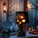 Gothic SkullFire Table Lamp - LED Ambient Light for Halloween Decor