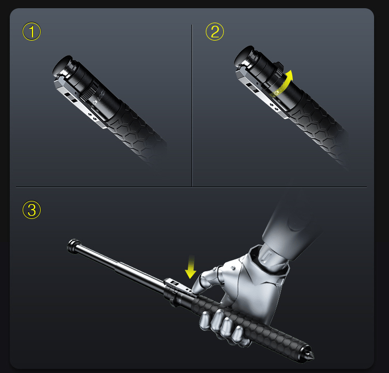 Guardian Trek Stick - Lightweight Hiking Pole with Self-Defense Feature
