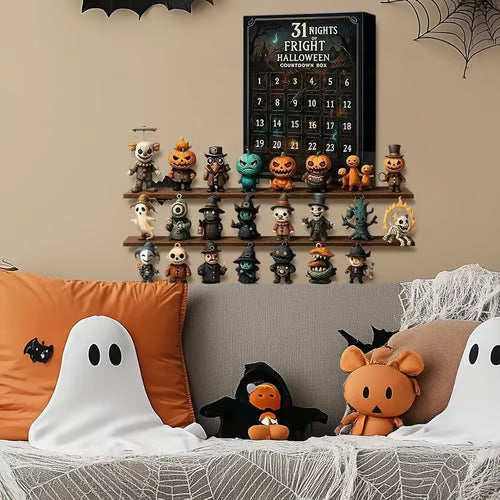 Halloween Countdown Box - 31 Mini Figures & Indoor Decorations