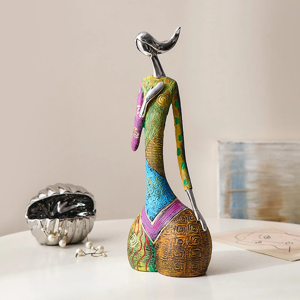Handmade Abstract Female Figurine Sculpture - Modern Art Decor