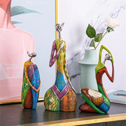 Handmade Abstract Female Figurine Sculpture - Modern Art Decor