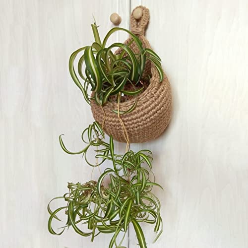 Handwoven Jute Hanging Wall Baskets for Kitchen Storage