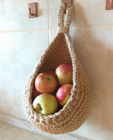 Handwoven Jute Hanging Wall Baskets for Kitchen Storage