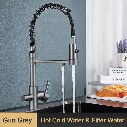 Harmony 3-Way Pull-Down Kitchen Faucet with Dual Handle