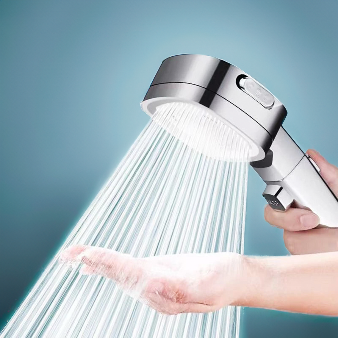 High Pressure Filtered Shower Head with 3 Modes & Hose