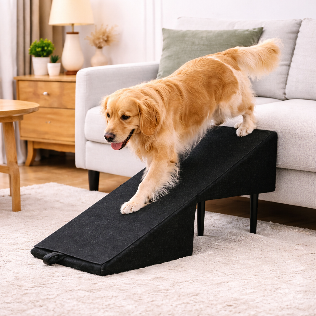 Hilda - Foldable Dog Ramp for Bed & Car - Anti-Slip Pet Access