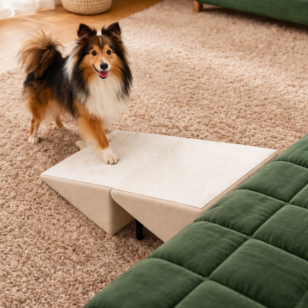 Hilda - Foldable Dog Ramp for Bed & Car - Anti-Slip Pet Access
