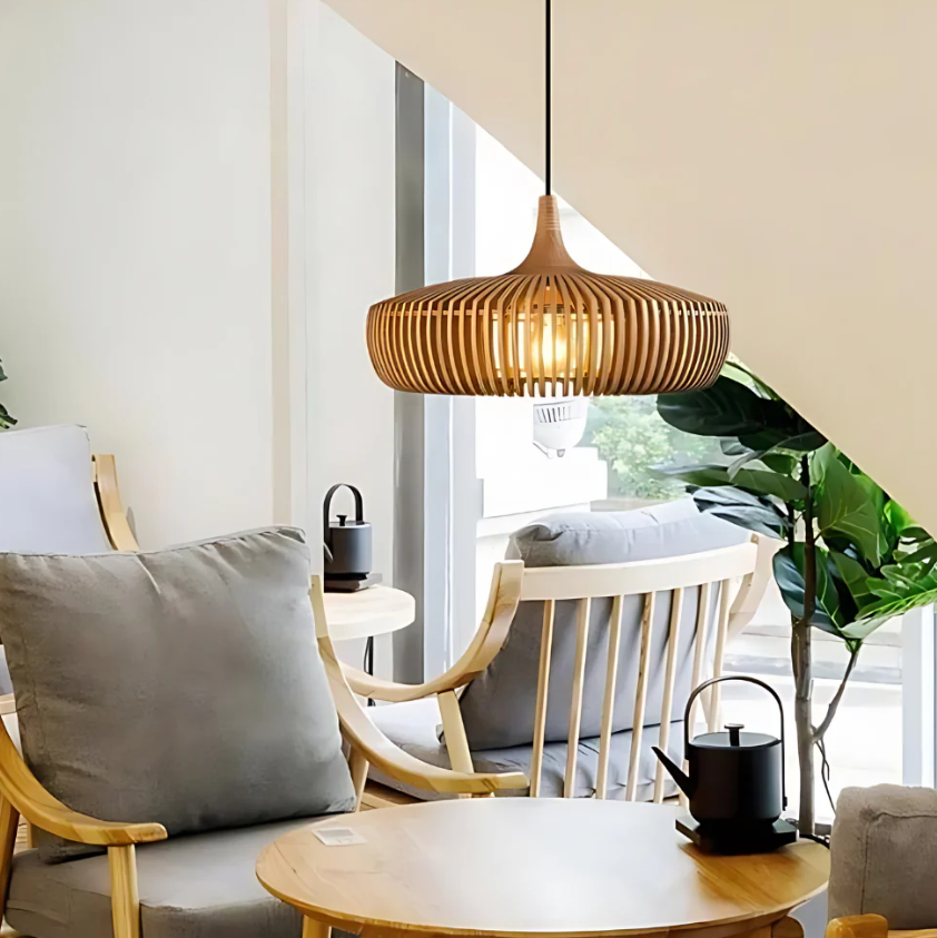 Hinori - Japandi Solid Wood Ceiling Light Fixture for Elegant Lighting