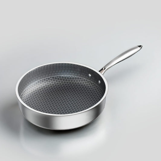 Honeycomb Non-Stick Frying Pan - Durable Stainless Steel Cookware