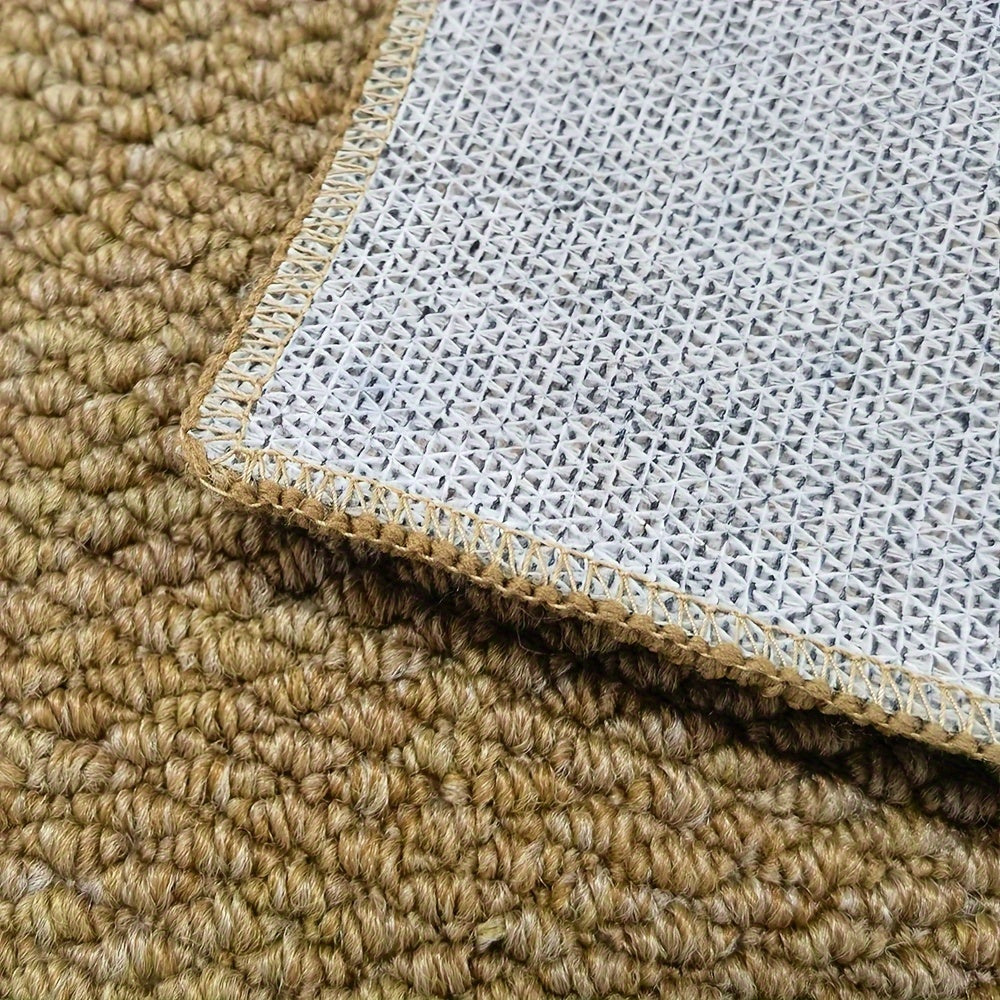 Jute-Style Front Door Mat - Washable Outdoor Welcome Carpet