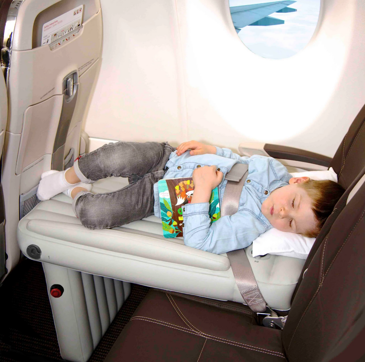 KidComfort - Inflatable Aeroplane Bed for Kids Travel 4