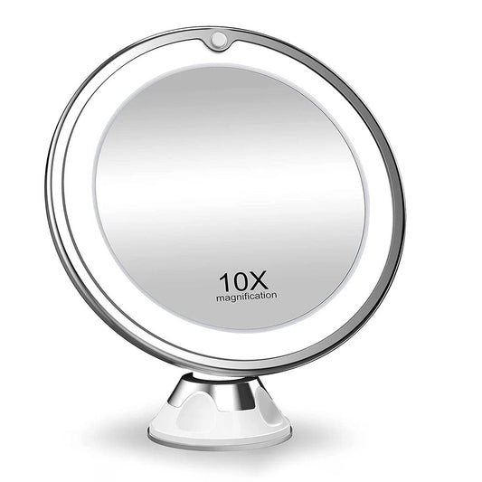 LED Makeup Mirror with 10x Magnification & 14 Lights