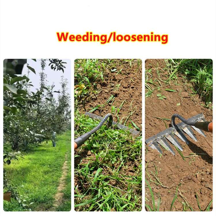 LawnLiberator Steel Weed Rake with Deep-Penetrating Tines 3