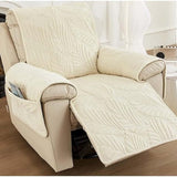 Leaf Pattern Armchair Cover - Non-Slip Microfiber Protector